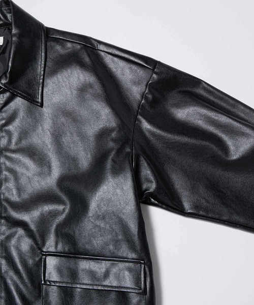  j.n.r.d（ジェー・エヌ・アール・ディー）の「j.n.r.d/フェイクレザーブルゾン（ブルゾン・メンズ・ベージュ系その他/ブラック・L/LL/M）」の22枚目の写真