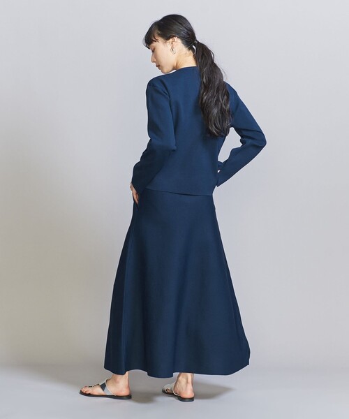 BEAUTY&YOUTH UNITED ARROWS(ビューティーアンドユースユナイテッドアローズ)の「【WEB限定】ドロースト ニットプルオーバー&フレアスカート -3WAY-(ワンピース・レディース・ネイビー/ベージュ/ブラック・FREE)」の5枚目の写真