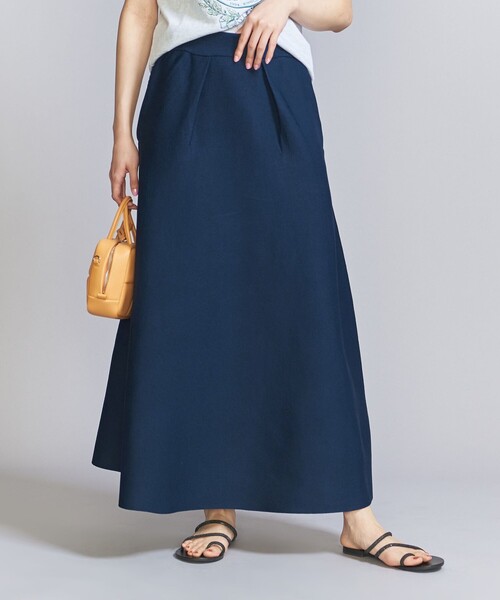 BEAUTY&YOUTH UNITED ARROWS(ビューティーアンドユースユナイテッドアローズ)の「【WEB限定】ドロースト ニットプルオーバー&フレアスカート -3WAY-(ワンピース・レディース・ネイビー/ベージュ/ブラック・FREE)」の9枚目の写真