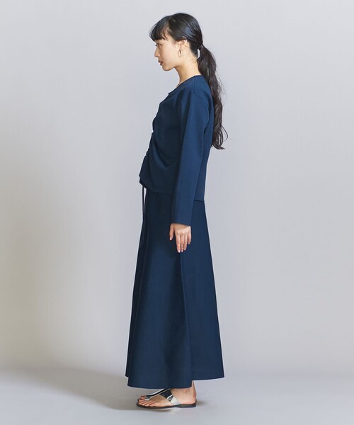 BEAUTY&YOUTH UNITED ARROWS(ビューティーアンドユースユナイテッドアローズ)の「【WEB限定】ドロースト ニットプルオーバー&フレアスカート -3WAY-(ワンピース・レディース・ネイビー/ベージュ/ブラック・FREE)」の17枚目の写真