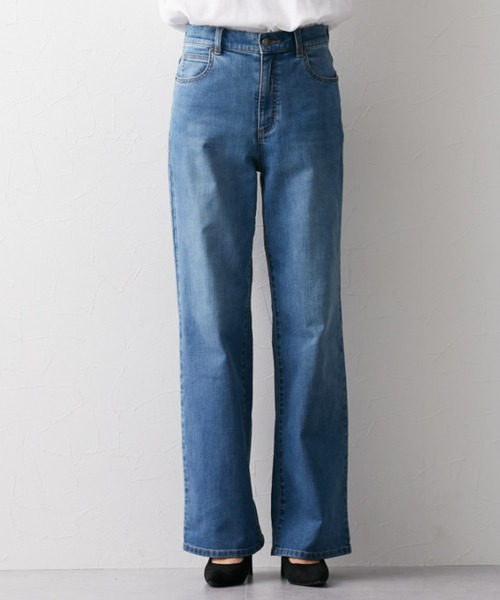 slattgir(スラットジール)の「高身長 ストレッチデニムワイドパンツ 丈長め・トールサイズ(デニムパンツ・レディース・ネイビー/ネイビー系/ライトブルー/ブラック・64/67/70/73/76/80/84/88/96/104)」の15枚目の写真