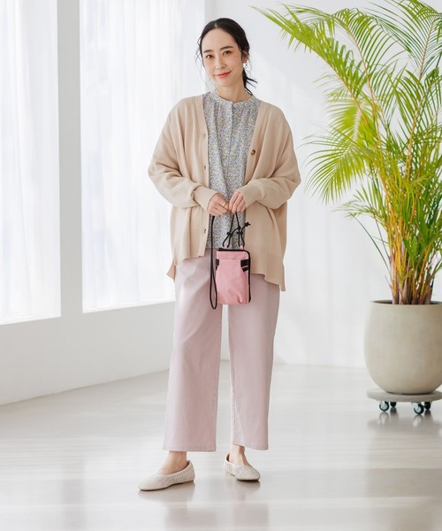 studio CLIP（スタディオクリップ）の「【スッキリ春らくパンツ】スッキリストレートパンツ[プチ・プラスサイズあり]（その他パンツ・レディース・ネイビー/オフホワイト/ピンク/グレー・SMALL/LARGE/MEDIUM/ﾌﾘｰ(L)/PF）」の5枚目の写真