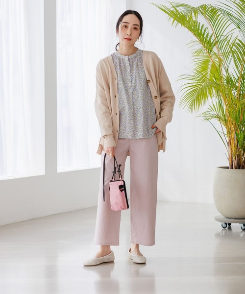 studio CLIP（スタディオクリップ）の「【スッキリ春らくパンツ】スッキリストレートパンツ[プチ・プラスサイズあり]（その他パンツ・レディース・ネイビー/オフホワイト/ピンク/グレー・SMALL/LARGE/MEDIUM/ﾌﾘｰ(L)/PF）」の6枚目の写真