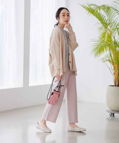 studio CLIP（スタディオクリップ）の「【スッキリ春らくパンツ】スッキリストレートパンツ[プチ・プラスサイズあり]（その他パンツ・レディース・ネイビー/オフホワイト/ピンク/グレー・SMALL/LARGE/MEDIUM/ﾌﾘｰ(L)/PF）」の8枚目の写真