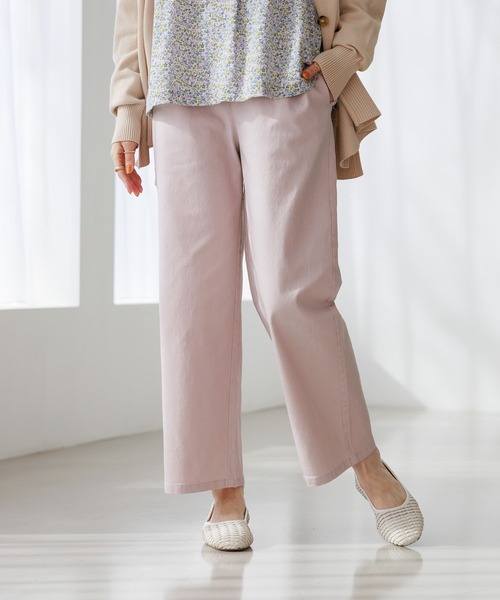 studio CLIP（スタディオクリップ）の「【スッキリ春らくパンツ】スッキリストレートパンツ[プチ・プラスサイズあり]（その他パンツ・レディース・ネイビー/オフホワイト/ピンク/グレー・SMALL/LARGE/MEDIUM/ﾌﾘｰ(L)/PF）」の10枚目の写真