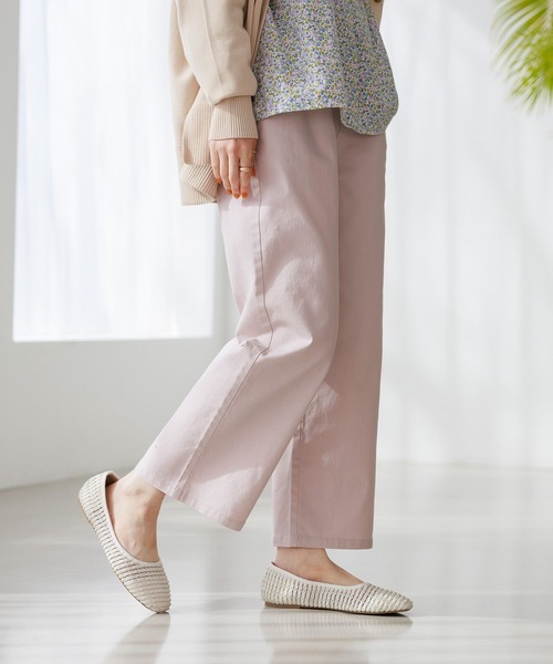 studio CLIP（スタディオクリップ）の「【スッキリ春らくパンツ】スッキリストレートパンツ[プチ・プラスサイズあり]（その他パンツ・レディース・ネイビー/オフホワイト/ピンク/グレー・SMALL/LARGE/MEDIUM/ﾌﾘｰ(L)/PF）」の11枚目の写真