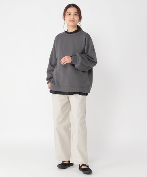 studio CLIP（スタディオクリップ）の「【スッキリ春らくパンツ】スッキリストレートパンツ[プチ・プラスサイズあり]（その他パンツ・レディース・ネイビー/オフホワイト/ピンク/グレー・SMALL/LARGE/MEDIUM/ﾌﾘｰ(L)/PF）」の13枚目の写真