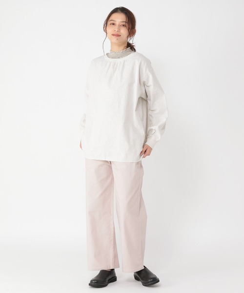 studio CLIP（スタディオクリップ）の「【スッキリ春らくパンツ】スッキリストレートパンツ[プチ・プラスサイズあり]（その他パンツ・レディース・ネイビー/オフホワイト/ピンク/グレー・SMALL/LARGE/MEDIUM/ﾌﾘｰ(L)/PF）」の15枚目の写真