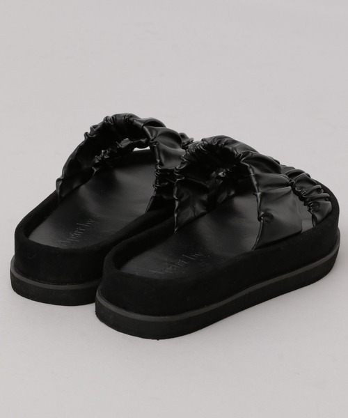 A part by(アパートバイ)の「ギャザープラットフォーム(サンダル・レディース・シルバー/ブラック・LARGE/MEDIUM)」の10枚目の写真