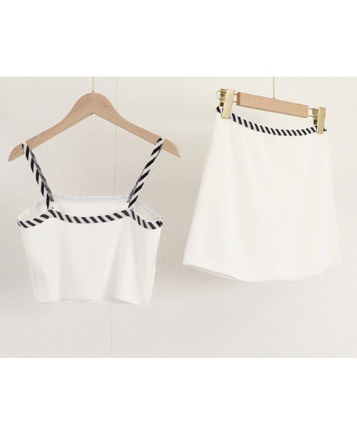 Miniministore（ミニミニストア）の「キャミソール ミニスカート セットアップ（スーツスカート・レディース・ブラック/ホワイト・FREE）」の18枚目の写真