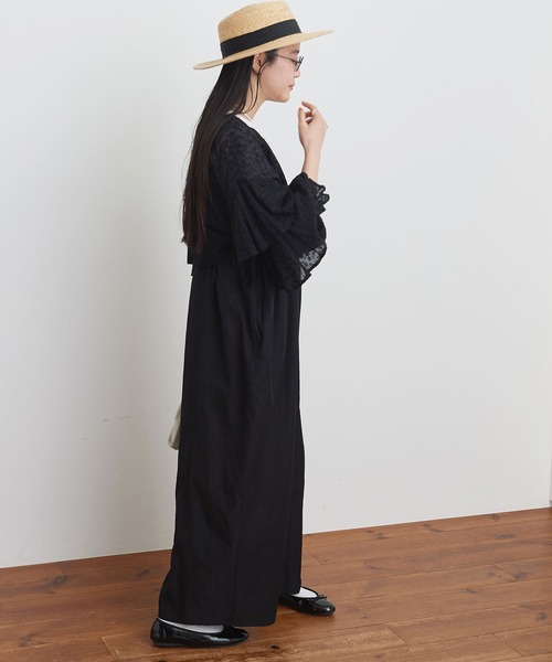 フィグロンドン washer rompers ブラック fig London（フィグロンドン）の「washer rompers（サロペット
