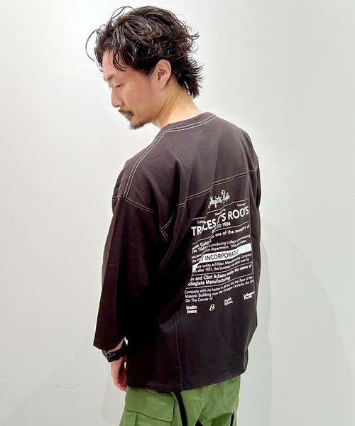 Collegiate Pacific(カレッジエイトパシフィック)の「Collegiate Pacific(カレッジエイト パシフィック)フットボールTシャツ(Tシャツ/カットソー・メンズ・グレー/ワインレッド/チャコールグレー・X-LARGE/LARGE/MEDIUM/SMALL)」の9枚目の写真