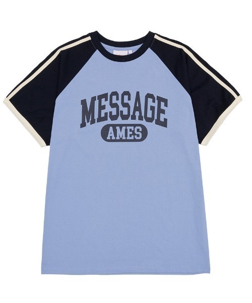 ★AMES-WORLDWIDE★LINETAPE RAGLAN LONGSLEEVE TEE BLUE★人気 아메스 월드와이드(AMES-WORLDWIDE) LINETAPE RAGLAN LONGSLEEVE