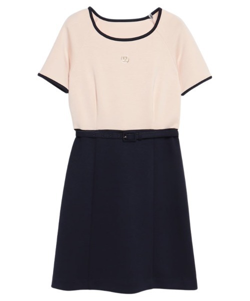 ♡eimy istoire♡PR必須 セール】eimyモチーフロゴパイピングミニワンピース（ワンピース