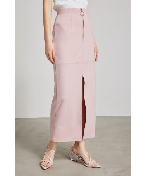 rienda(リエンダ)の「ディープスリットタイトカットスカート 春服(スカート・レディース・ブラック/ベージュ/ピンク・SMALL/MEDIUM)」の3枚目の写真