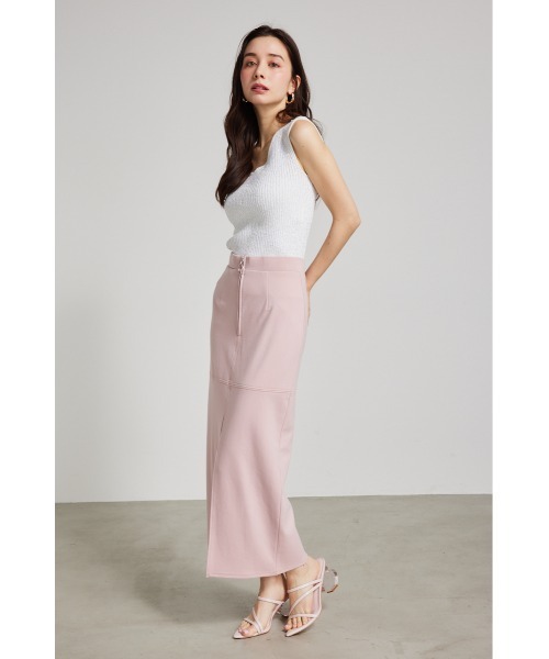 rienda(リエンダ)の「ディープスリットタイトカットスカート 春服(スカート・レディース・ブラック/ベージュ/ピンク・SMALL/MEDIUM)」の4枚目の写真