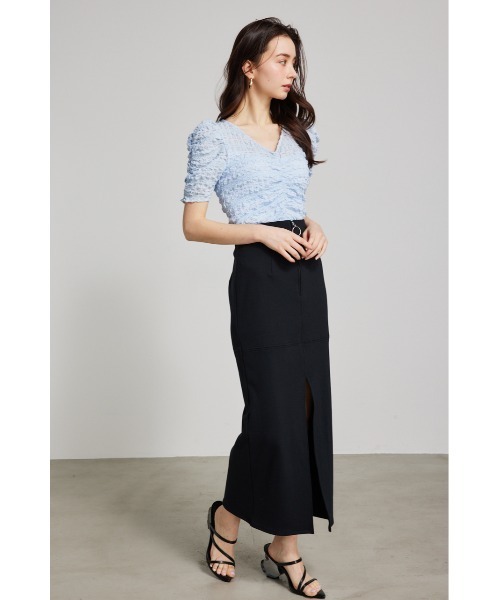 rienda(リエンダ)の「ディープスリットタイトカットスカート 春服(スカート・レディース・ブラック/ベージュ/ピンク・SMALL/MEDIUM)」の10枚目の写真
