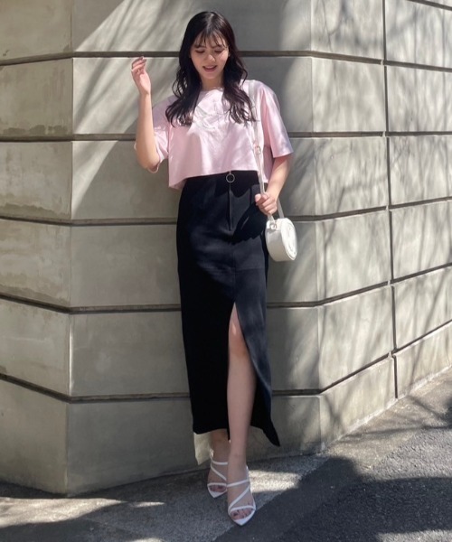 rienda(リエンダ)の「ディープスリットタイトカットスカート 春服(スカート・レディース・ブラック/ベージュ/ピンク・SMALL/MEDIUM)」の18枚目の写真