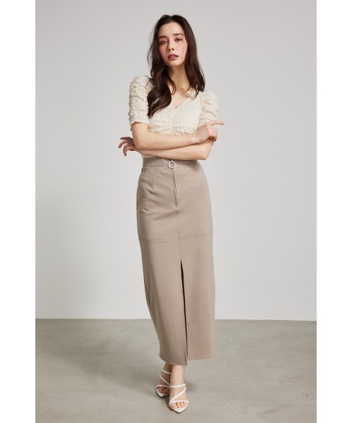 rienda(リエンダ)の「ディープスリットタイトカットスカート 春服(スカート・レディース・ブラック/ベージュ/ピンク・SMALL/MEDIUM)」の22枚目の写真