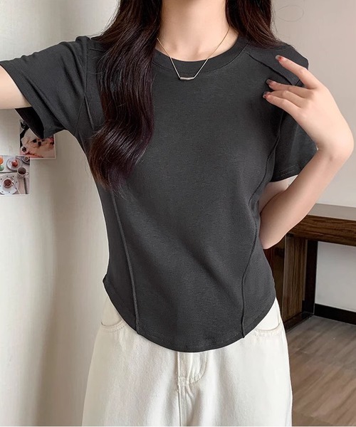 MAISON DE THERESE（メゾン ド テレーズ）の「半袖Tシャツ（Tシャツ/カットソー・レディース・ホワイト/ベージュ/ダークグレー/ブラック/アイボリー・S/M）」の17枚目の写真