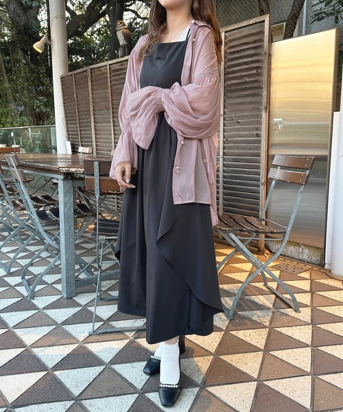 apres jour（アプレジュール）の「キャンディースリーブラメシアーシャツ【ZOZOTOWN限定アイテム】（シャツ/ブラウス・レディース・オフホワイト/ブラック/ピンクベージュ/ライトピンク/アイボリー・フリー/X-LARGE）」の19枚目の写真
