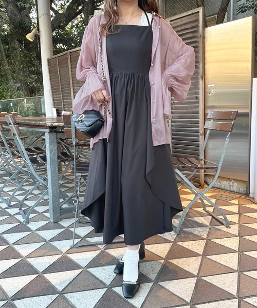 apres jour（アプレジュール）の「キャンディースリーブラメシアーシャツ【ZOZOTOWN限定アイテム】（シャツ/ブラウス・レディース・オフホワイト/ブラック/ピンクベージュ/ライトピンク/アイボリー・フリー/X-LARGE）」の10枚目の写真