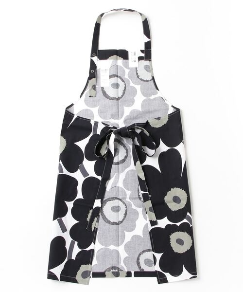 黒 エプロン マリメッコ 取扱い終了 marimekko マリメッコ エプロン FOCUS