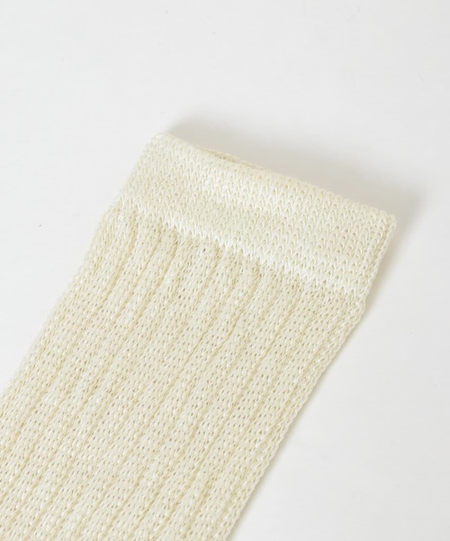 SMELLY(スメリー)の「ムジリブルーズソックス(ソックス/靴下・レディース・アイボリー/ブラック/グレー・23-25)」の11枚目の写真