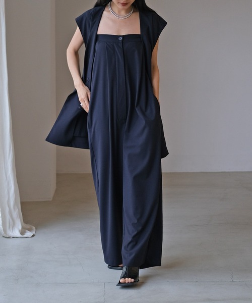 AKTE（アクテ）の「ベアロンパース（つなぎ/オールインワン・レディース・ネイビー/ホワイト・1/2/2T）」の14枚目の写真