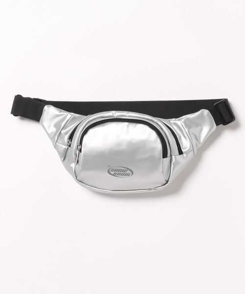 SPINNS(スピンズ)の「ロゴウエストポーチ サブバッグ(ボディバッグ/ウエストポーチ・メンズ・シルバー/ブラック・ONESIZE)」の2枚目の写真