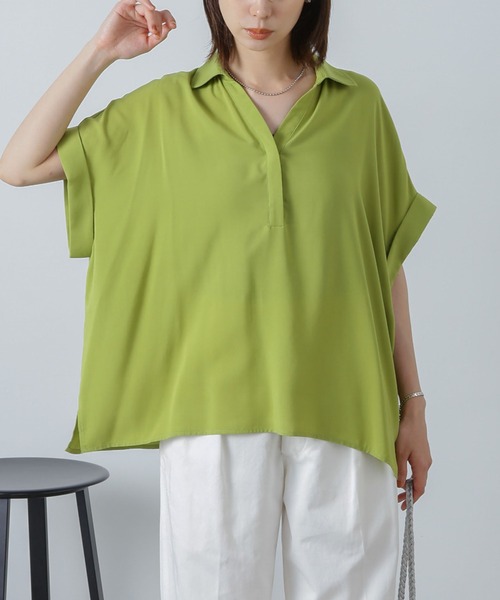 セール】スキッパーワイドスリーブシャツ(セットアイテム可)（シャツ 