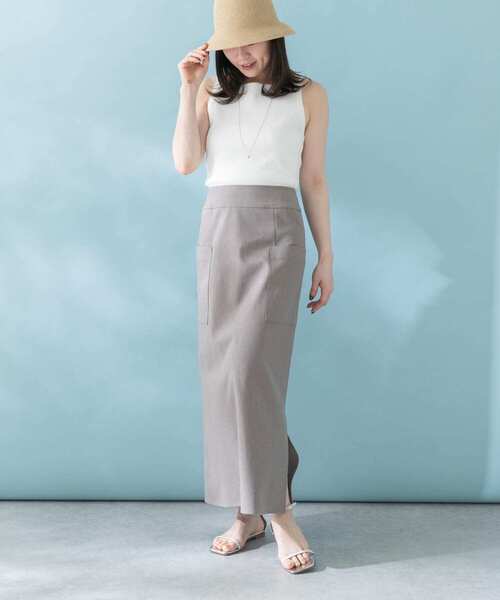 URBAN RESEARCH ROSSO WOMEN(アーバンリサーチ ロッソ)の「リネンストレッチスリットスカート(スカート・レディース・ブラック/パープル/モカ・38/36)」の11枚目の写真