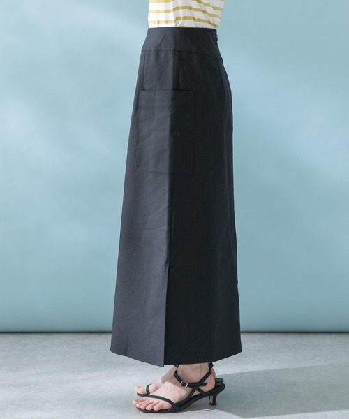 URBAN RESEARCH ROSSO WOMEN(アーバンリサーチ ロッソ)の「リネンストレッチスリットスカート(スカート・レディース・ブラック/パープル/モカ・38/36)」の21枚目の写真