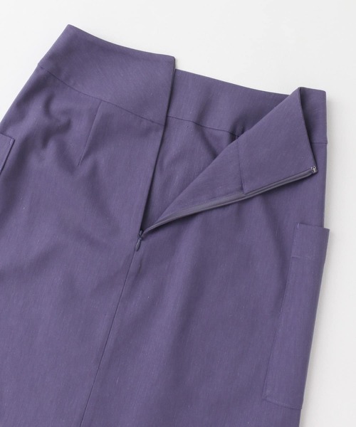 URBAN RESEARCH ROSSO WOMEN(アーバンリサーチ ロッソ)の「リネンストレッチスリットスカート(スカート・レディース・ブラック/パープル/モカ・38/36)」の4枚目の写真