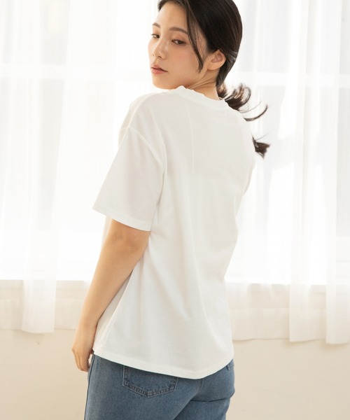 attiree(アティレー)の「blessedロゴプリントTシャツ(Tシャツ/カットソー・レディース・グレー/ホワイト/ピンク/グリーン・FREE)」の11枚目の写真
