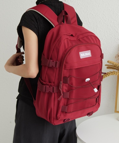 MaxMara 赤 リュック（定価43,000円） 新品タグ付き マックスマーラスタジオ PVC ボルドー 巾着