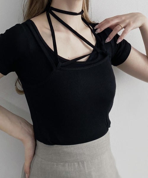 Reurie'（レウリィ）の「【ZOZO限定】レイヤード風ストラップT