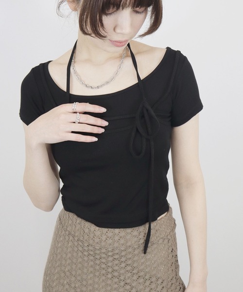 【500円引きクーポン】 セール】【ZOZO限定】レイヤード風ストラップTシャツ／layerd トップス