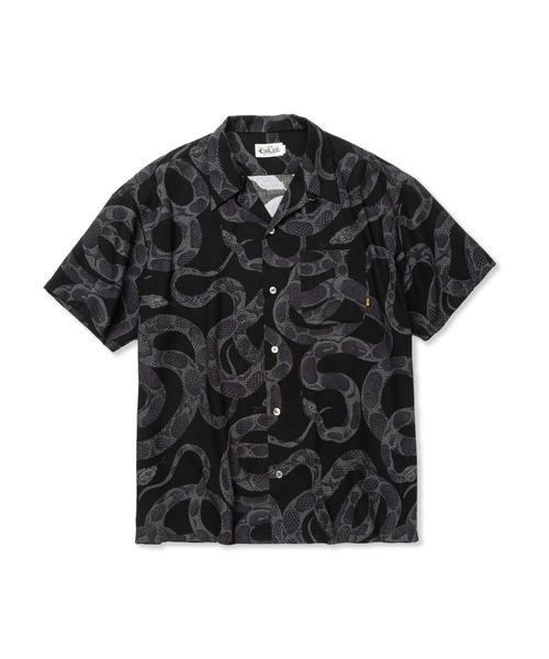 トップス CALEE SNAKE PATTERN SH LIMITED BLK XL トップス CALEE SNAKE PATTERN SH LIMITED BLK XL ALLOVER SNAKE