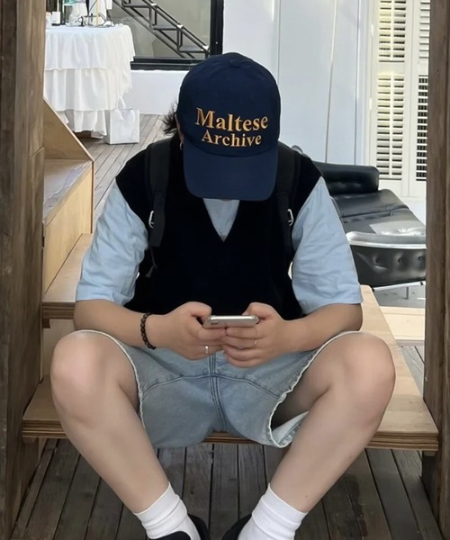 LAFFMO（ラフモ）の「レタリングロゴキャップ（キャップ・レディース・ピンク/ネイビー/グレー/ブラック・F）」の6枚目の写真