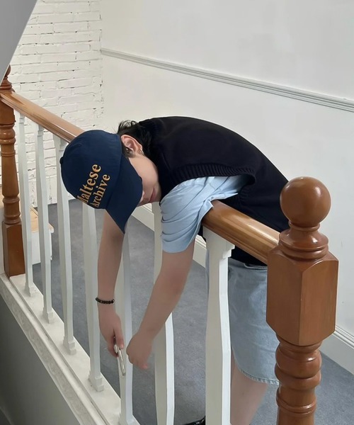 LAFFMO（ラフモ）の「レタリングロゴキャップ（キャップ・レディース・ピンク/ネイビー/グレー/ブラック・F）」の7枚目の写真