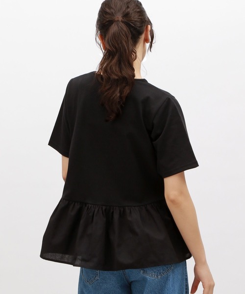 LAKOLE(ラコレ)の「布帛切り替えT / 115406(Tシャツ/カットソー・レディース・ブラック/オフホワイト/ブルー・SMALL/MEDIUM)」の20枚目の写真