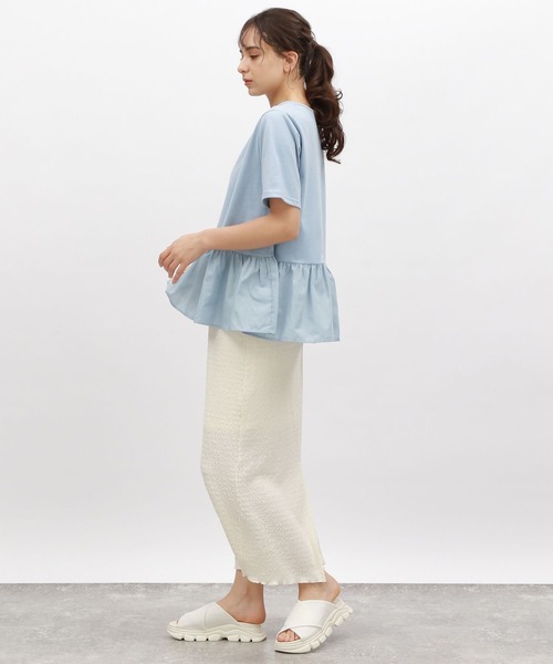 LAKOLE(ラコレ)の「布帛切り替えT / 115406(Tシャツ/カットソー・レディース・ブラック/オフホワイト/ブルー・SMALL/MEDIUM)」の18枚目の写真