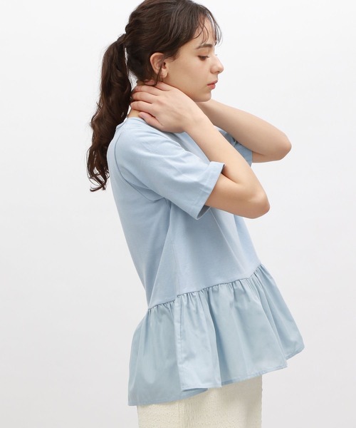 LAKOLE(ラコレ)の「布帛切り替えT / 115406(Tシャツ/カットソー・レディース・ブラック/オフホワイト/ブルー・SMALL/MEDIUM)」の16枚目の写真