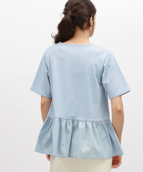 LAKOLE(ラコレ)の「布帛切り替えT / 115406(Tシャツ/カットソー・レディース・ブラック/オフホワイト/ブルー・SMALL/MEDIUM)」の15枚目の写真