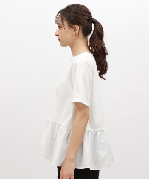 LAKOLE(ラコレ)の「布帛切り替えT / 115406(Tシャツ/カットソー・レディース・ブラック/オフホワイト/ブルー・SMALL/MEDIUM)」の13枚目の写真