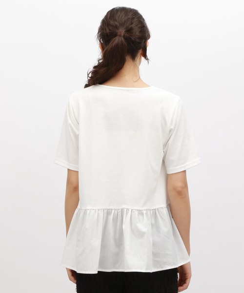 LAKOLE(ラコレ)の「布帛切り替えT / 115406(Tシャツ/カットソー・レディース・ブラック/オフホワイト/ブルー・SMALL/MEDIUM)」の12枚目の写真