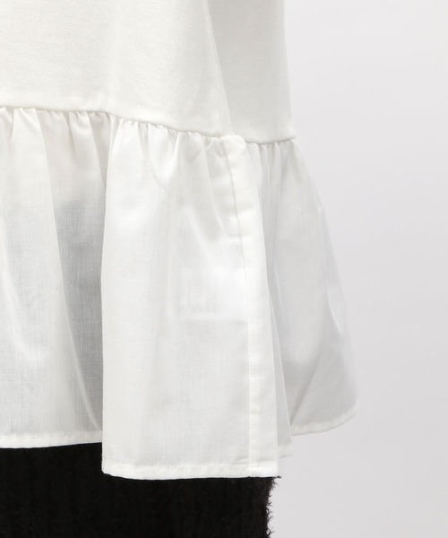 LAKOLE(ラコレ)の「布帛切り替えT / 115406(Tシャツ/カットソー・レディース・ブラック/オフホワイト/ブルー・SMALL/MEDIUM)」の7枚目の写真