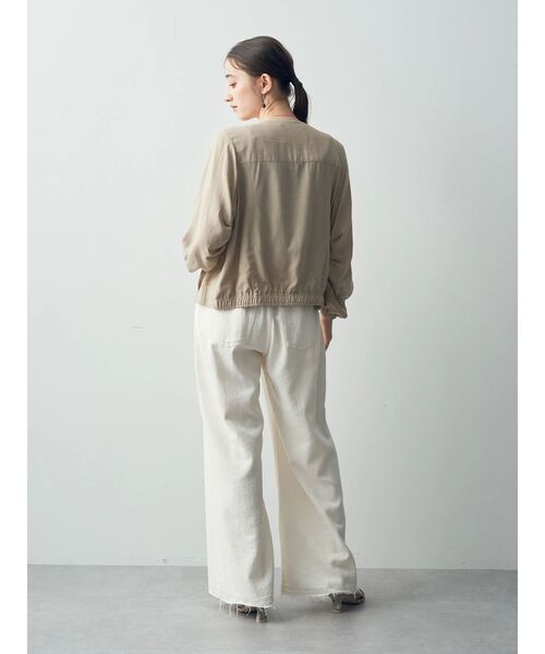 YECCA VECCA（イェッカヴェッカ）の「レーヨン麻ZIPジャケット（その他アウター・レディース・ベージュ/スモーキーグリーン系/ブラック・FREE）」の19枚目の写真