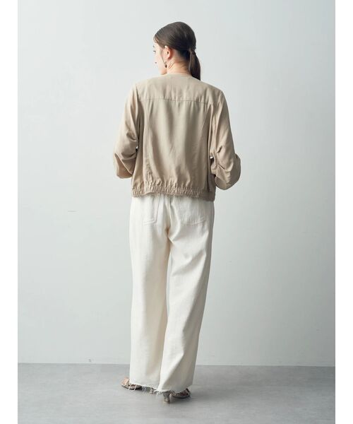 YECCA VECCA（イェッカヴェッカ）の「レーヨン麻ZIPジャケット（その他アウター・レディース・ベージュ/スモーキーグリーン系/ブラック・FREE）」の20枚目の写真